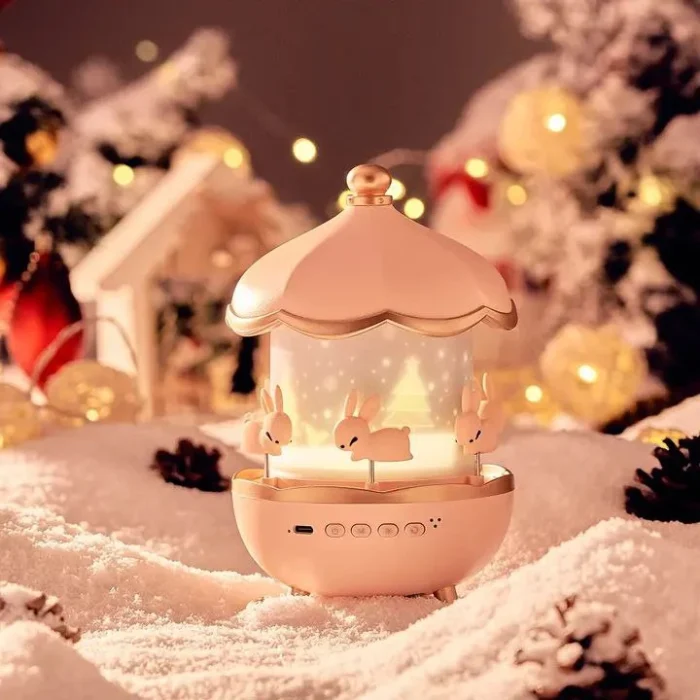 چراغ خواب موزیکال کودک Bunny’s Carousel Night Light Projector WH-E11