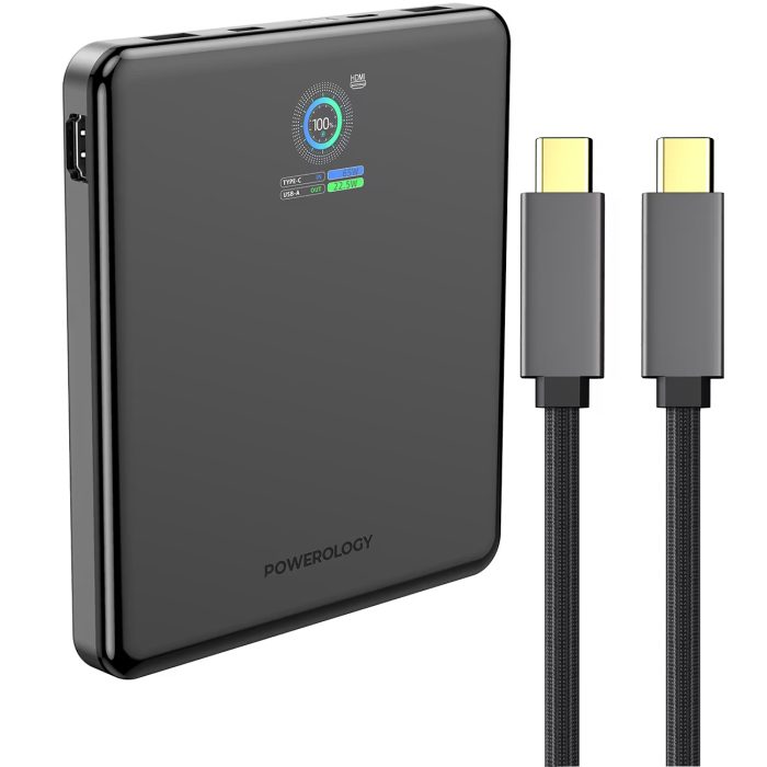 پاور بانک 20000 و هابHDMI پاورولوژی Powerology VoltStream Power Bank PPBCHA89BK