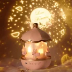 چراغ خواب موزیکال کودک Bunny’s Carousel Night Light Projector WH-E11