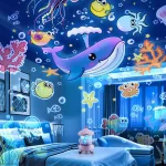 چراغ خواب موزیکال کودک Bunny’s Carousel Night Light Projector WH-E11