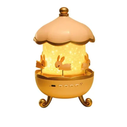 چراغ خواب موزیکال کودک Bunny’s Carousel Night Light Projector WH-E11