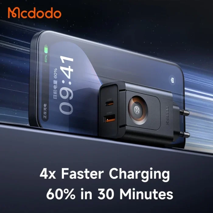 آداپتور دو پورت 30 وات همراه با شارژ اپل واچ مک دودو Mcdodo 2in1 Charger CH-3700