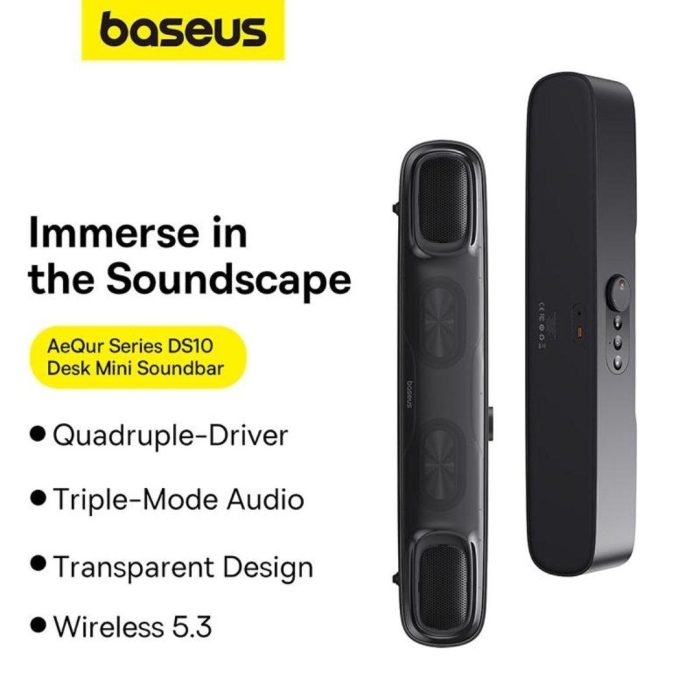 اسپیکر بلوتوث شارژی بیسوس Baseus AeQur DS10 Sound Positioning Acoustics A20054402111 - تصویر 15