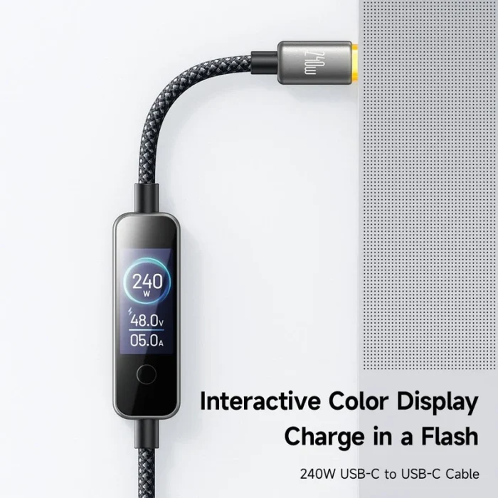 کابل شارژ دوسر تایپ سی با صفحه نمایش مک دودو Mcdodo Cable With TFT Screen Display MC-875