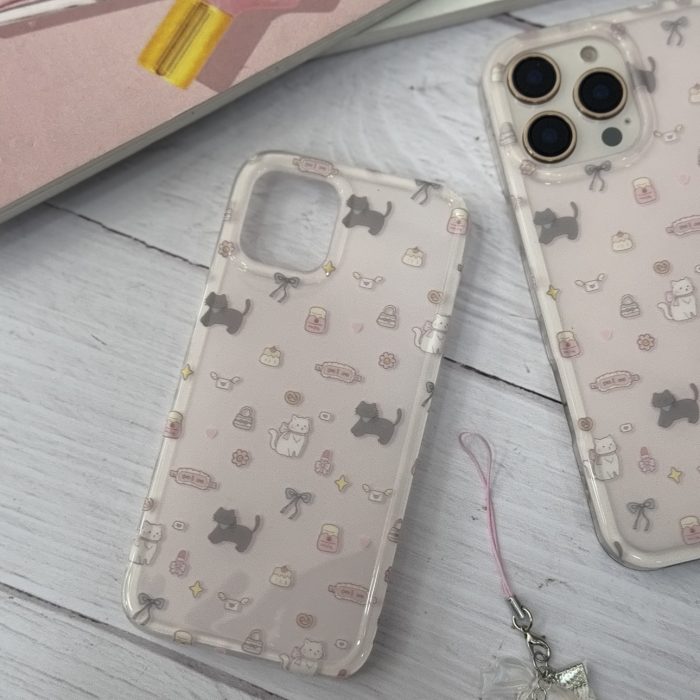 قاب موبایل CAT & CANDY با آویز ایفون