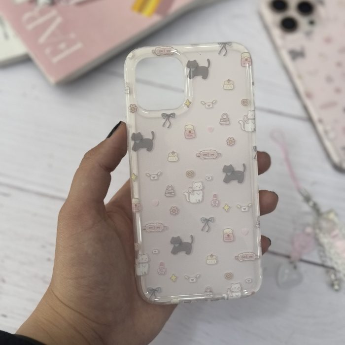 قاب موبایل CAT & CANDY با آویز ایفون