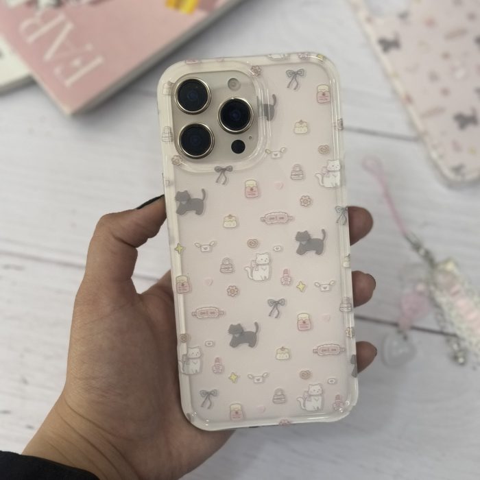 قاب موبایل CAT & CANDY با آویز ایفون