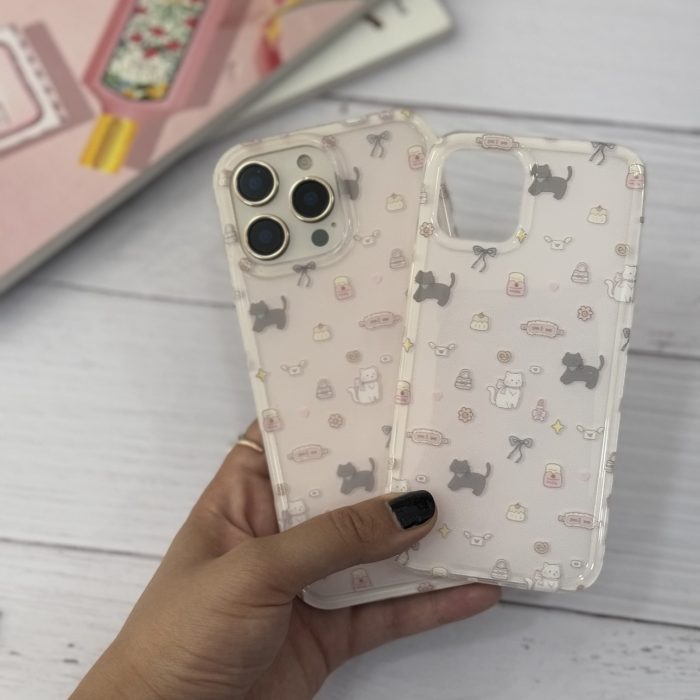 قاب موبایل CAT & CANDY با آویز ایفون