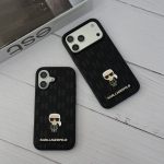 قاب لاکچری Karl Lagerfeld Monogram Case | گارد مونوگرام کارل لاگرفلد مشکی