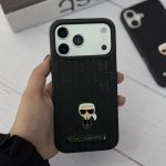 قاب لاکچری Karl Lagerfeld Monogram Case | گارد مونوگرام کارل لاگرفلد مشکی