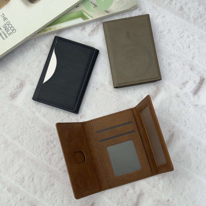 ولت چرمی کیفی مگ سیف ساپورت MagSafe Leather Wallet Folio Shield