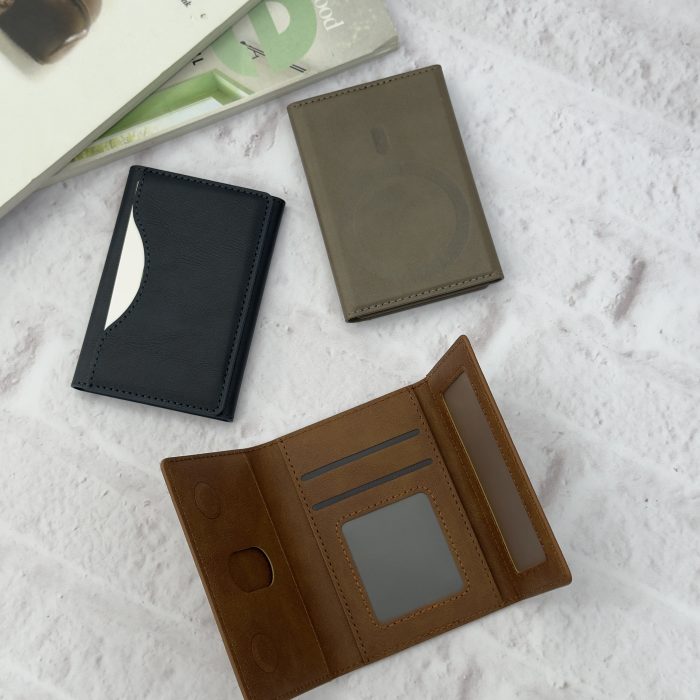 ولت چرمی کیفی مگ سیف ساپورت MagSafe Leather Wallet Folio Shield