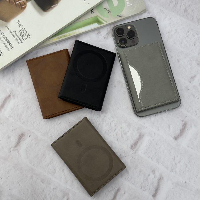 ولت چرمی کیفی مگ سیف ساپورت MagSafe Leather Wallet Folio Shield