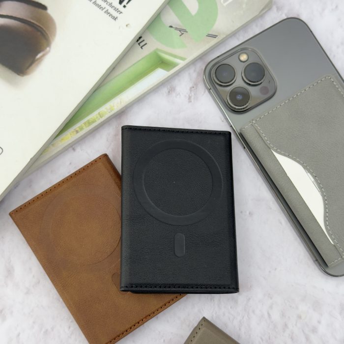 ولت چرمی کیفی مگ سیف ساپورت MagSafe Leather Wallet Folio Shield