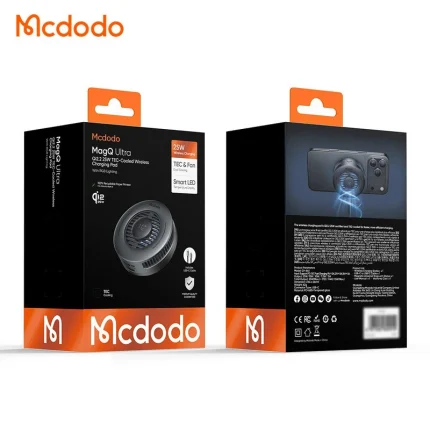 فن خنک کننده و شارژر وایرلس 25 واتی مکدودو MCDODO Wireless Charger Fast Charging Qi2 CH-8410