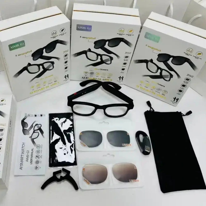 عینک هوشمند دوربین دار مدل Smart Glass AI AIMB-G1