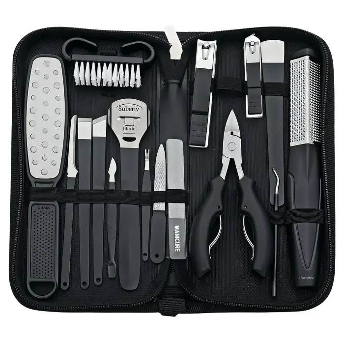 ست ۱۶ کاره مانیکور و پدیکور ناخن‌ پرودو Porodo Manicure & PedicureSet PDLFST8010BK