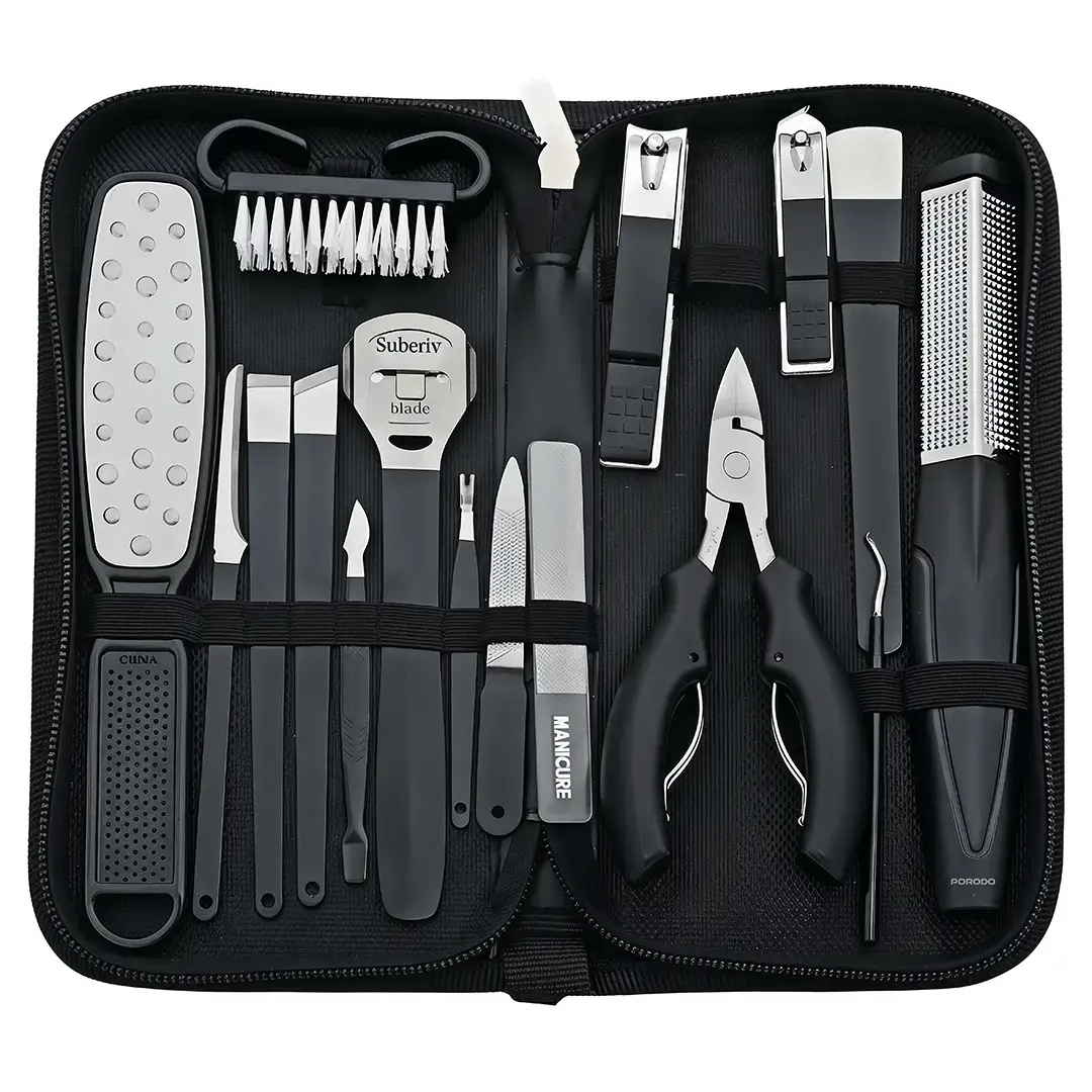 ست ۱۶ کاره مانیکور و پدیکور ناخن‌ پرودو Porodo Manicure & PedicureSet PDLFST8010BK