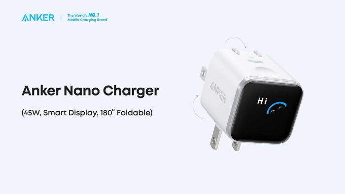 Anker Nano 45W GaN Charger With Display A121D