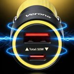 شارژر فندکی 50W دو پورت ورونا Verona 50W Car Charger CC-150Y
