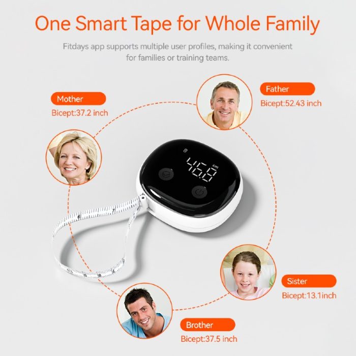 متر نواری هوشمند بدن پرودو Porodo METRICE Smart Body Measure Tape With Bluetooth PDER30