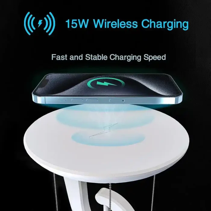 چراغ رومیزی معلق و شارژ وایرلس TENSEGRITY SMART DESK LAMP WITH WIRELESS CHARGE