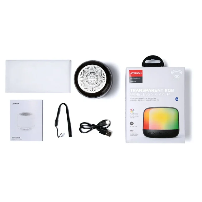 اسپیبکر نورانی RGB بلوتوثی جویروم Joyroom Transparent RGB Wireless Speaker JR-ML03
