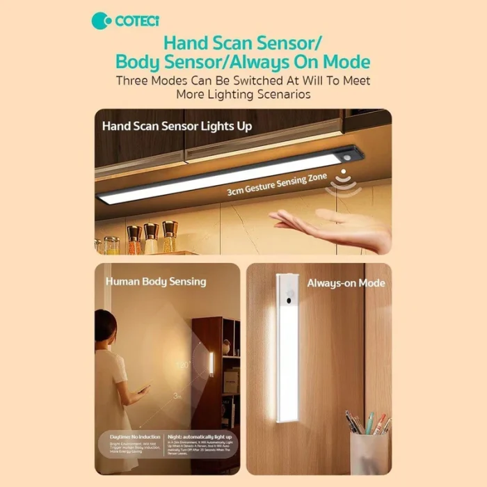 چراغ هومشند 30 سانتی کوتسی Coteci 1-World Sensor Light 89003