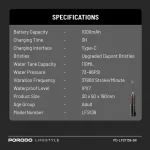 مسواک برقی و دهان شویی پرودو Porodo Water Floss & Sonic Electric Toothbrush PD-LFST139