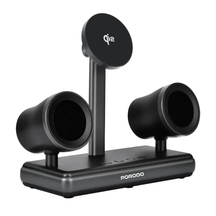 اسپیکر و شارژر وایرلس مگسیف پرودو Porodo Speaker Charging Dock FWCH050