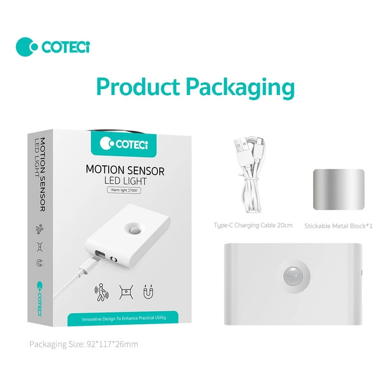 چراغ هوشمند دیواری کوتتسی COTECi Motion Sensor LED Light 89005